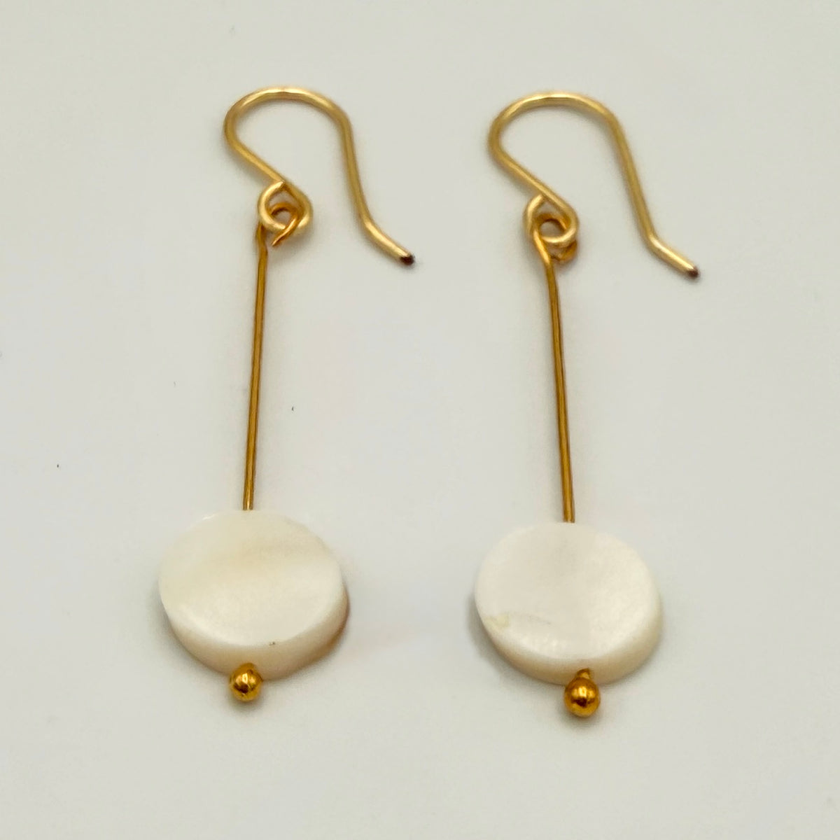 Delia Earrings White