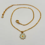 Leah Flower Necklace Mint